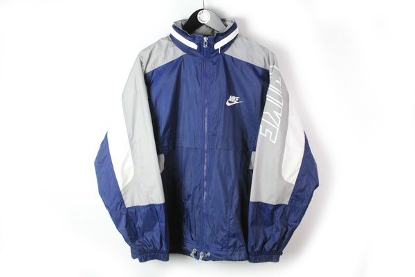 Vintage Nike Premier Track Jacket Medium / Large big swoosh logo 90's sport style windbreaker