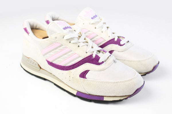 Vintage Adidas Sneakers Women's US 7 white purple 90s retro sport trainers shoes classic 