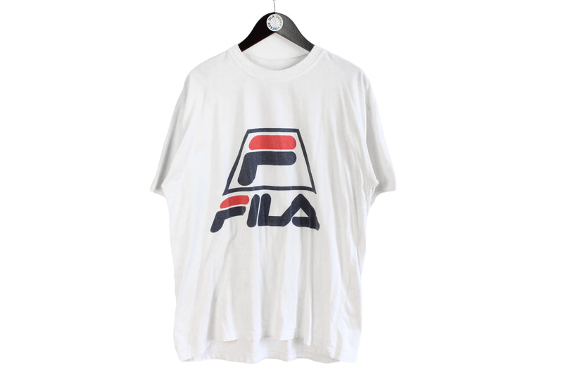 Vintage Fila T-Shirt large size basic sport wear big logo authentic athletic summer outfit short sleeve retro rare crewneck