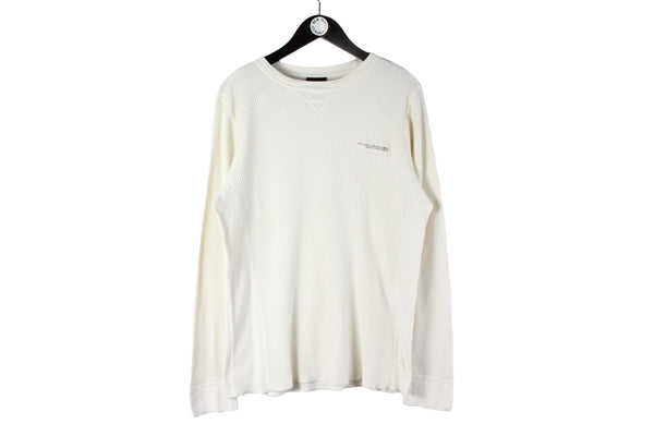 Polo Jeans Ralph Lauren Sweatshirt Large white 00s authentic crewneck sport style long sleeve t-shirt