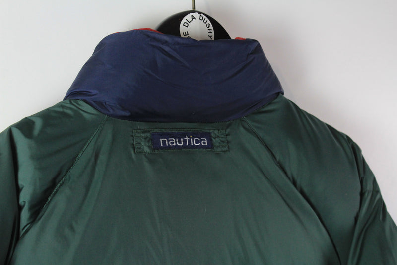 Vintage Nautica Puffer Double Sided Jacket Large