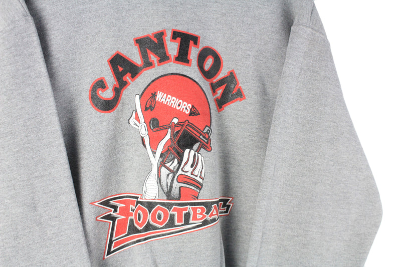Vintage Canton Warriors Football Sweatshirt Large