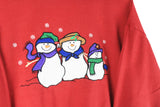 Vintage Snowman Sweatshirt Women's Medium
