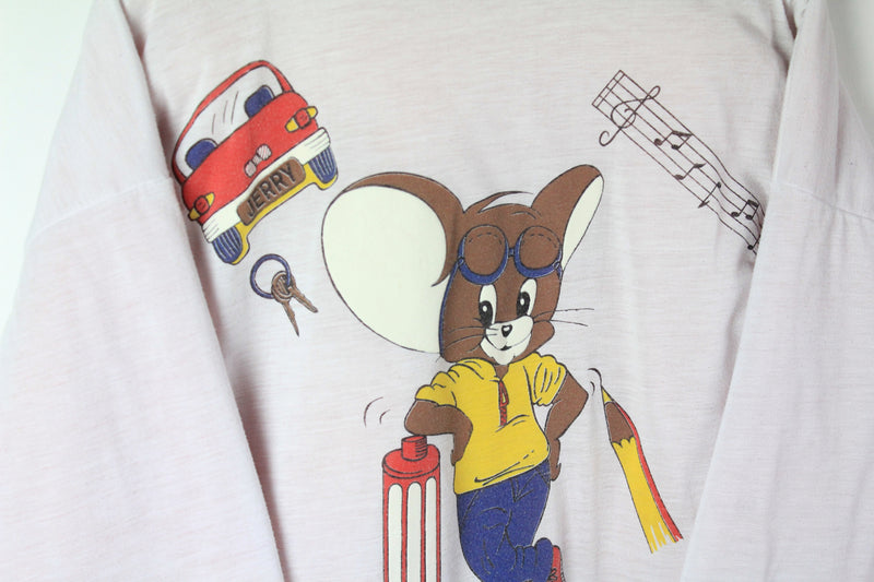 Vintage Tom And Jerry Double Sided Sweatshirt Small