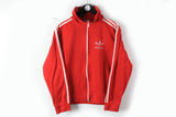 Vintage Adidas Track Jacket Small red 80s full zip retro style windbreaker