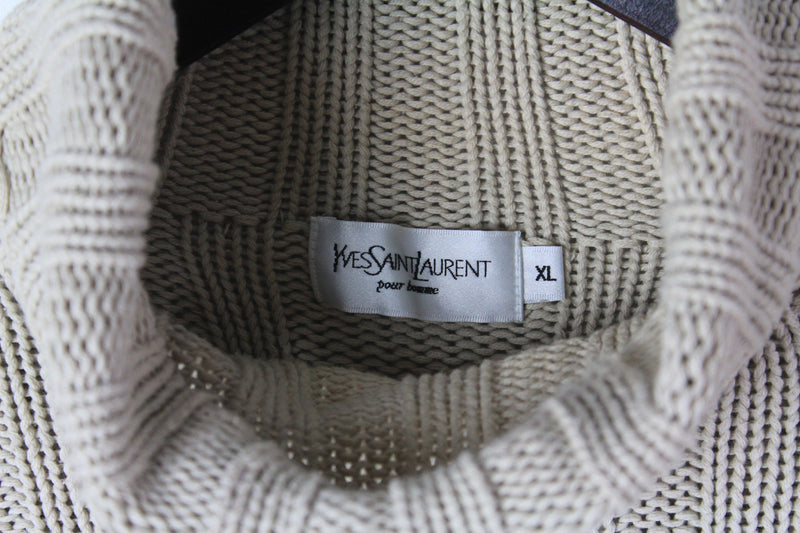 Vintage Yves Saint Laurent Turtleneck Sweater XLarge