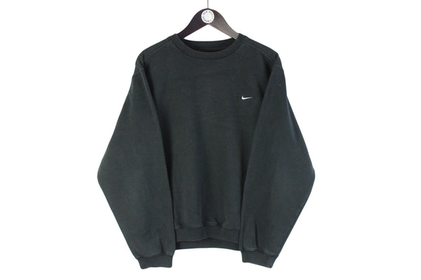 Vintage Nike Sweatshirt Small black 00s 90s crewneck small logo swoosh jumper