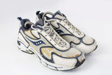 Vintage Saucony Sneakers retro style classic sport authentic athletic shoes blue gray 80's 
