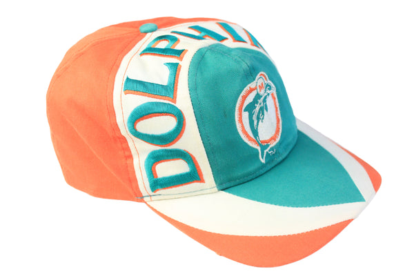Vintage Miami Dolphins Cap green orange NFL football 90s retro sport hat