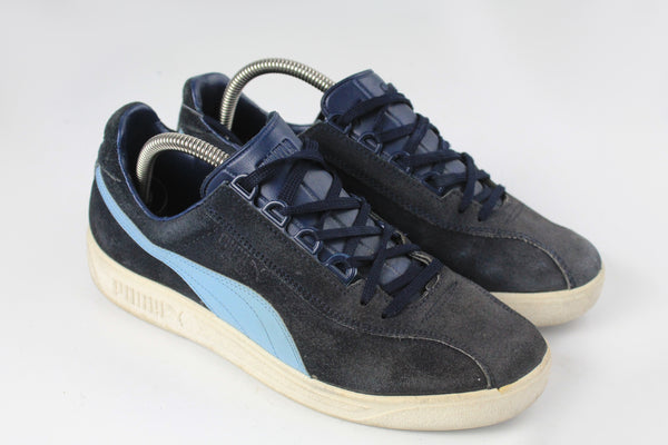 Vintage Puma Sneakers basic streetstyle black blue sport aythentic athletic rare unisex 90's 80's boots