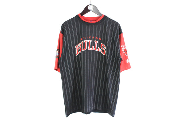 Vintage Chicago Bulls T-Shirt starter official jersey big logo tee 90's 80's style wear short sleeve athletic authentic top rare retro black red colors