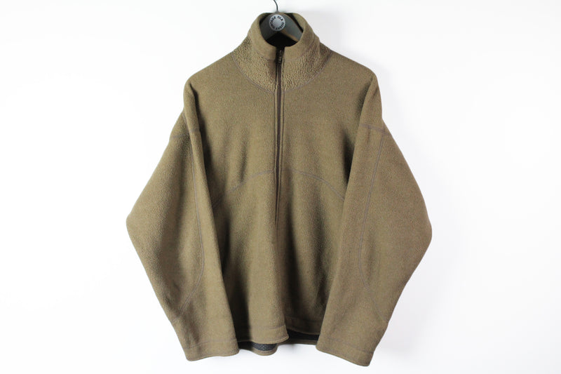 Vintage Patagonia Synchilla Fleece Full Zip Medium brown 90s outdoor winter sweater