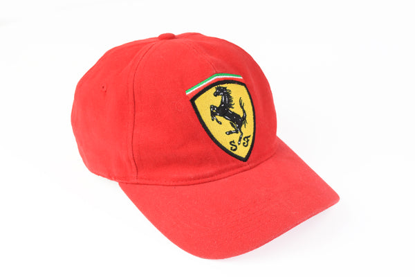 Vintage Ferrari Cap red big logo 90s sport Formula 1 F1 Hat