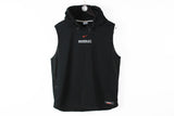 Vintage Nike Sleeveless Hoodie Medium black 90s sport style t-shirt