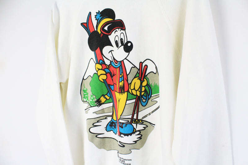 Vintage Mickey Mouse Ski Sweatshirt Large