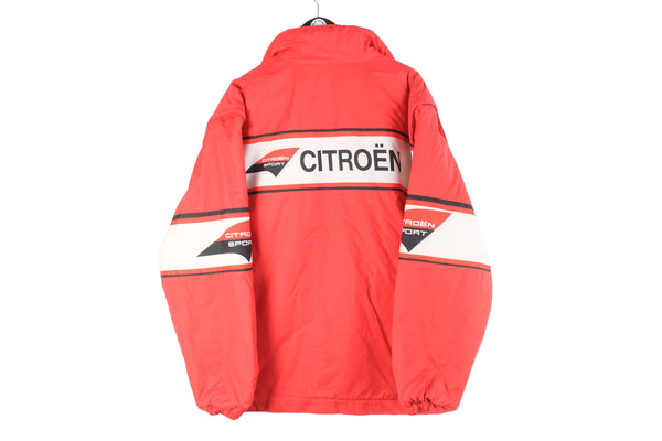 Vintage Citroen Jacket red big logo 90s retro France Sport racing Formula 1 Rally jacket