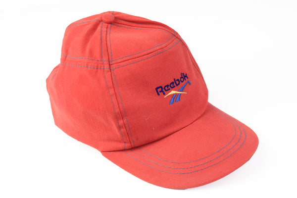 Vintage Reebok Cap red 90s front logo retro style hat