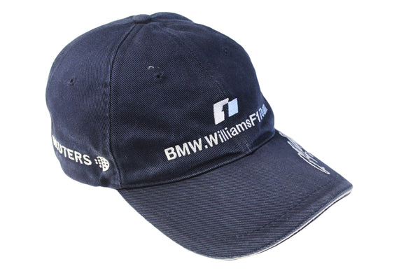 Vintage BMW Williams F1 Team Ralf Schumacher Cap navy blue big logo 00s Formula 1 racing hat