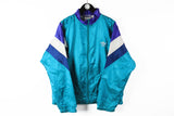 Vintage Adidas Track Jacket XLarge blue 90s sport windbreaker retro style Germany sport jacket