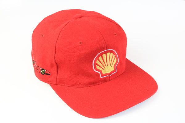 Vintage Shell Ferrari Cap big logo Formula 1 F1 90s red hat