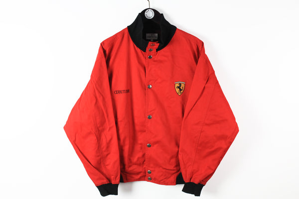 Vintage Ferrari Cerruti 1881 Jacket Medium / Large Michael Schumacher 80s 90s athletic snap button Formula 1 F1 windbreaker