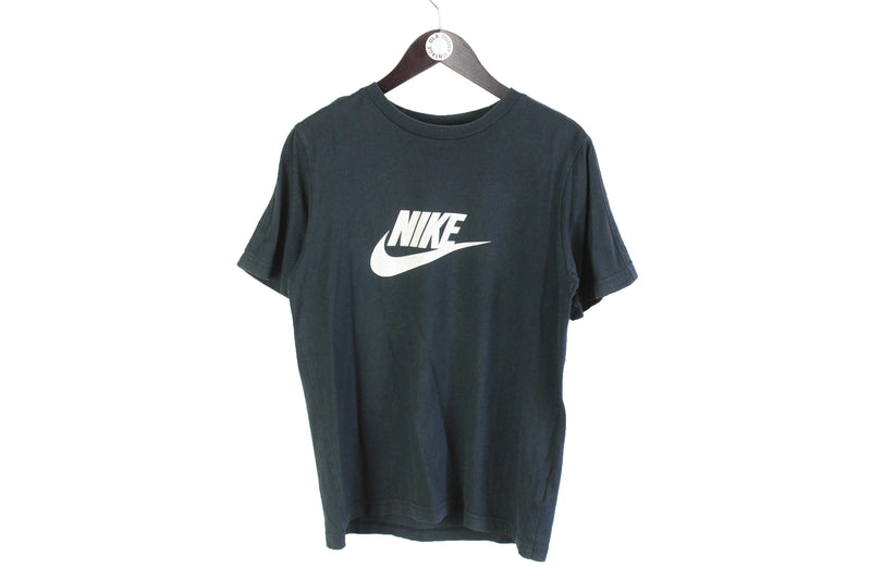 Vintage Nike T-Shirt retro black tee basic summer sport wear swoosh logo short sleeve crewneck 90's style athletic top
