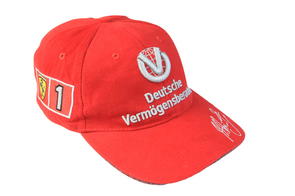 Vintage Ferrari Michael Schumacher 2001 Cap red big logo 00s red racing Formula 1 F1 hat