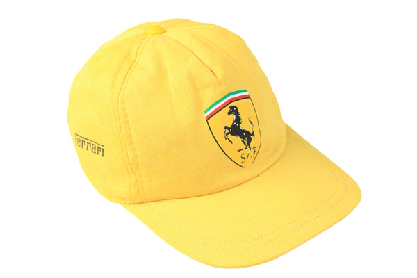 Vintage Ferrari Michael Schumacher Cap red big logo 90s yellow racing Formula 1 F1 hat