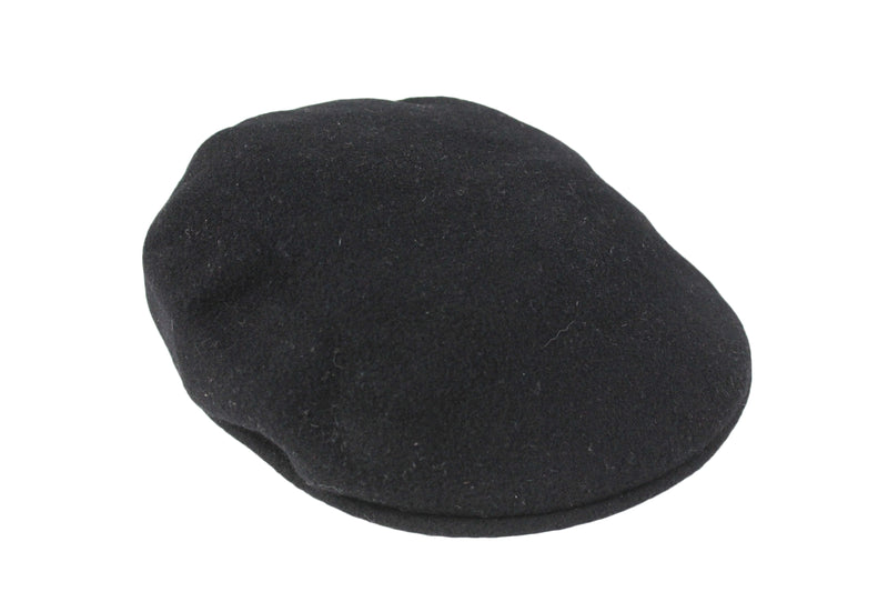 Vintage Kangol Newsboy Hat black 90's made in Great Britain UK style authentic hip hop hat hipster wear wool classic