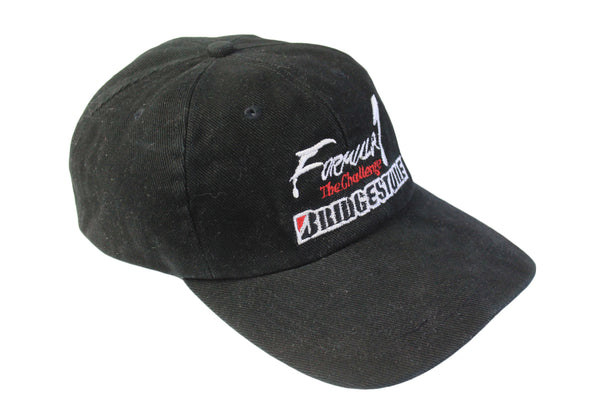 Vintage Formula 1 Bridgestone Cap black 90s retro racing F1 tires baseball hat
