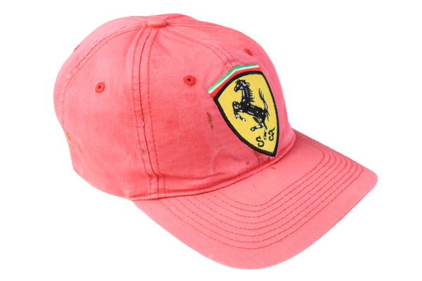 Vintage Ferrari Cap big logo red 90s racing Formula 1 F1 hat