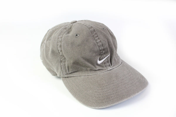 Vintage Nike Cap gray 90s swoosh center logo baseball hat