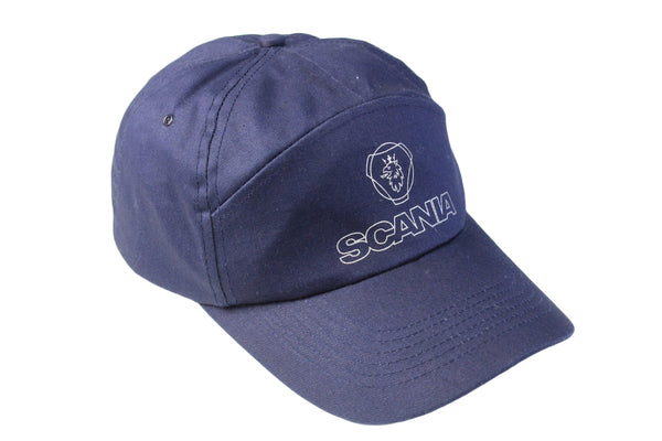Vintage Scania Cap navy blue big logo 00s retro racing Sweden hat