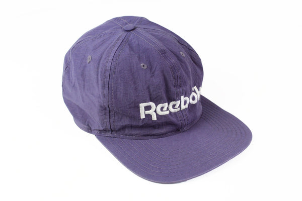 Vintage Reebok Cap purple 90s Milka style retro big logo hat