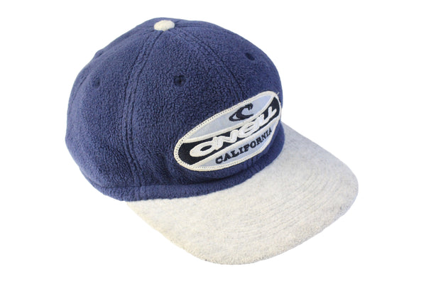 Vintage O'Neill Fleece Cap blue gray 90s winter retro style hat