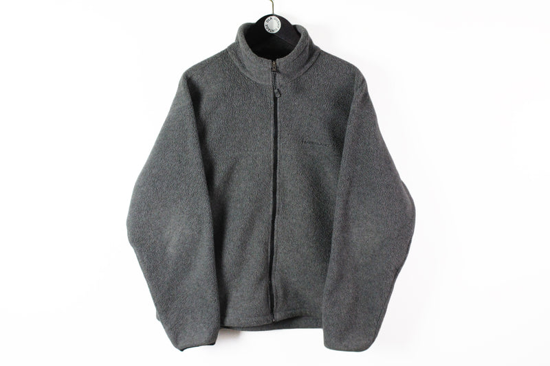 Vintage Timberland Fleece Full Zip Medium / Large gray winter 90s sport style swewater