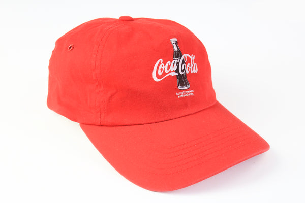 Vintage Coca-Cola Cap red big logo 90s baseball hat