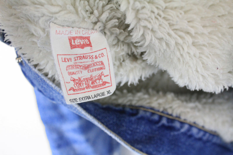 Vintage Levi's Denim Sherpa Jacket XLarge