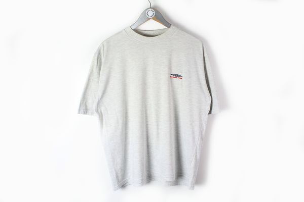 Vintage Umbro T-Shirt Medium gray 90s sport cotton tee