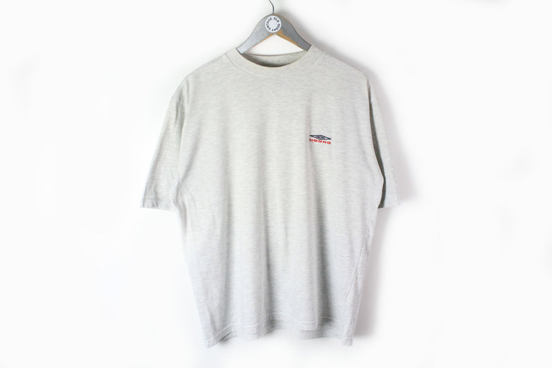 Vintage Umbro T-Shirt Medium gray 90s sport cotton tee