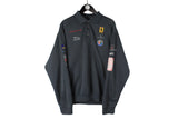 Vintage Nurburgring Polo T-Shirt Long Sleeve XLarge gray racing Germany Formula 1 Grand Prix 00s 90s rugby shirt