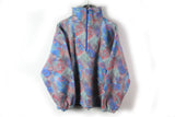 Vintage Fleece Half Zip Medium 90s winter abstract pattern 80s ski sweater 
