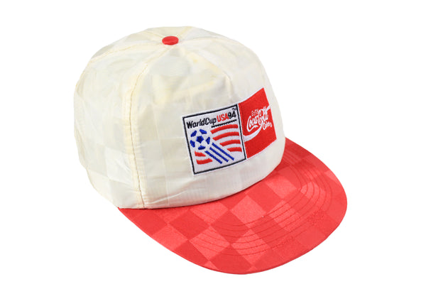Vintage World Cup USA 1994 Coca-Cola Cap bright retro rare sport 90's team national game football big logo American drink steet style