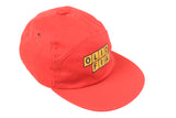 Vintage Olio Fiat 5 Panel Cap red bright big logo 90's style hat summer sun visor rare retro racing street style big logo car