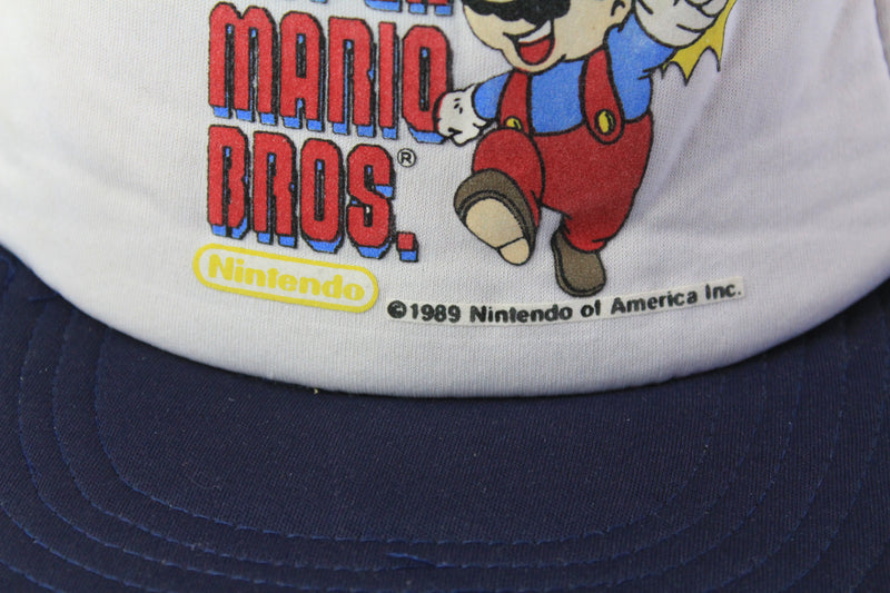 Vintage Super Mario Nintendo 1989 Trucker Cap