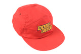 Vintage Olio Fiat Cap red bright big logo 90's style hat summer sun visor rare retro fancy street style big logo car