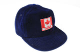 Vintage Canada Corduroy Cap blue 90s retro style 80s hat