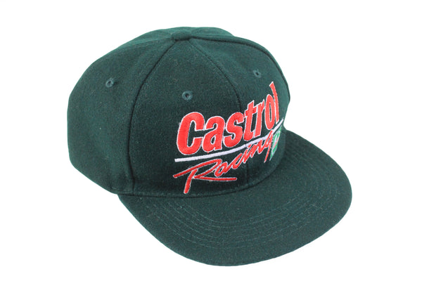 Vintage Castrol Racing Cap car motor retro rare green big logo 90's 80's style baseball hat sport street style ferrari