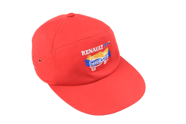 Vintage Renault Cap big logo red sport style race racing baseball hat authrntic headwear car brand 90's 80's  F1 Formula 1 racing hat