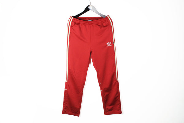 Vintage Adidas Track Pants Medium / Large red 90's sport trousers athletic retro style pants